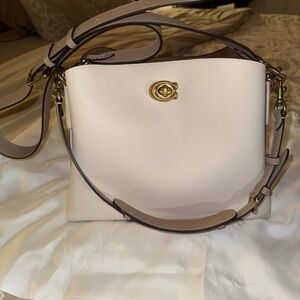 Coach Cream Shoulder Bag with Gold Hardware
